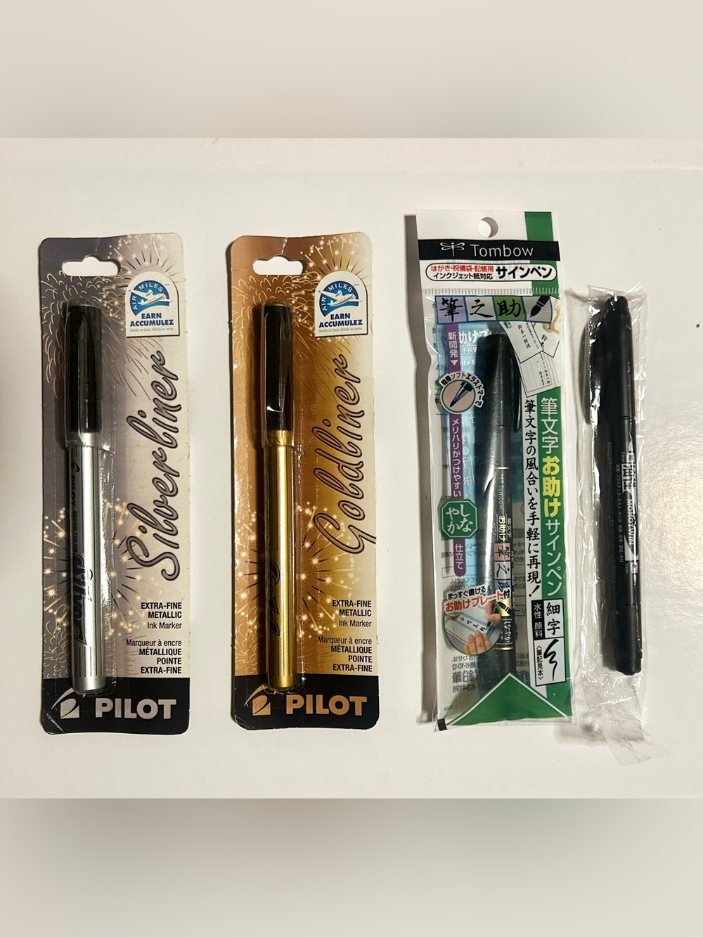 5 Pieces Artist Quality Ink Fineliner Markers in Gold, Silver, Black- New Sealed